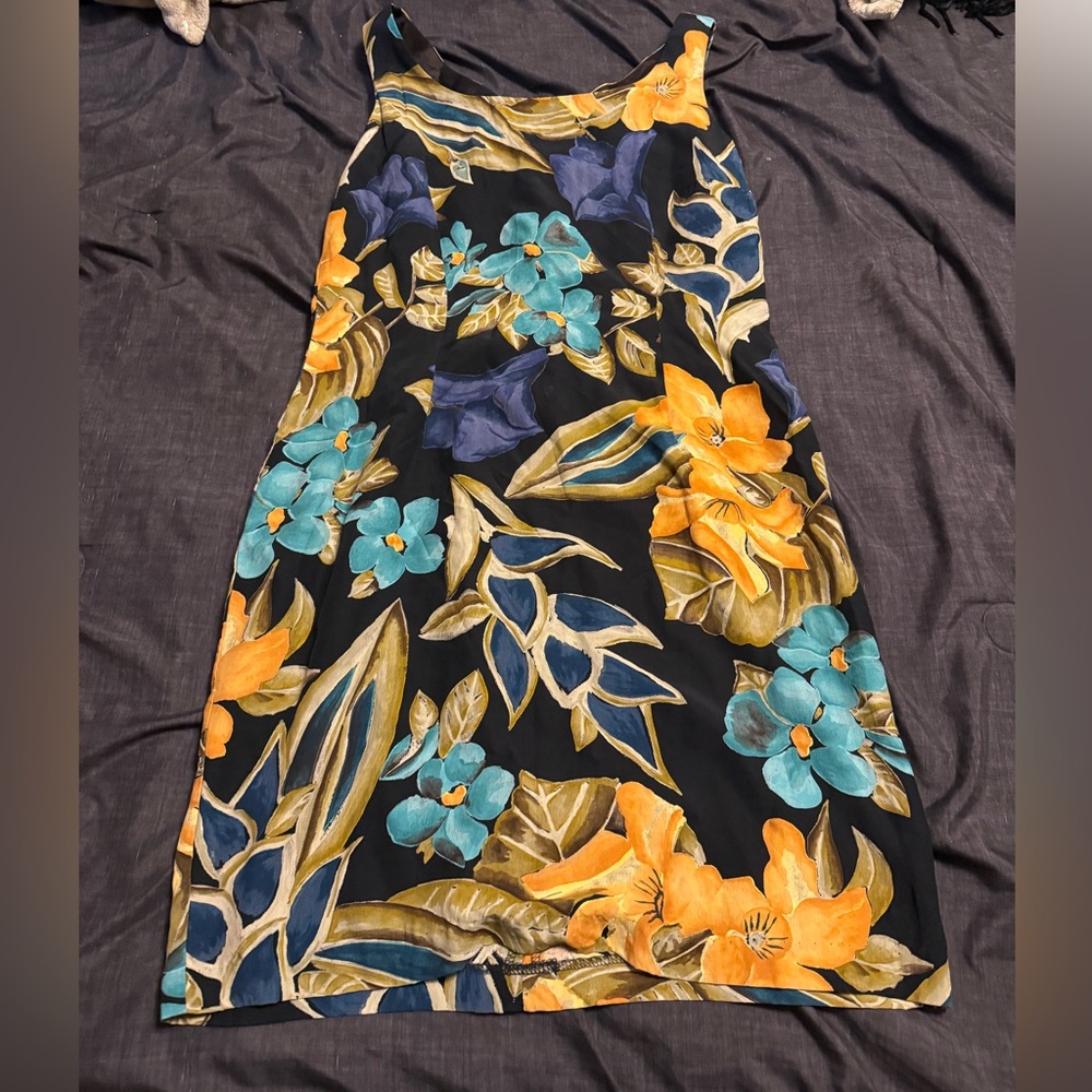 Rabbit Rabbit Rabbit Floral Mini Dress - Black, Blue, Orange